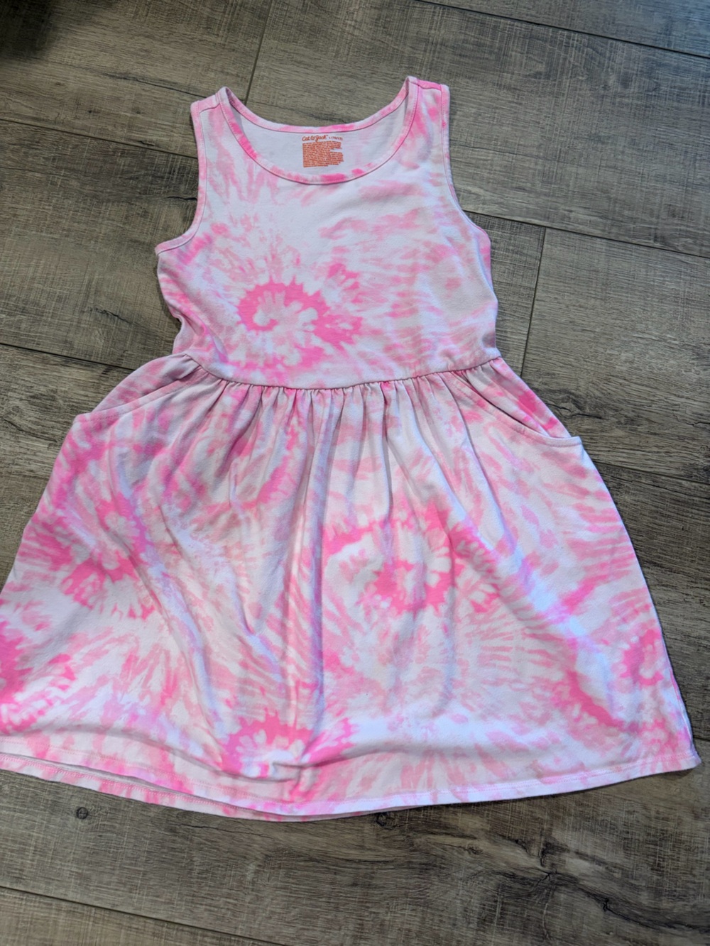 Cat & Jack Pink Tie-Dye Tank Dress